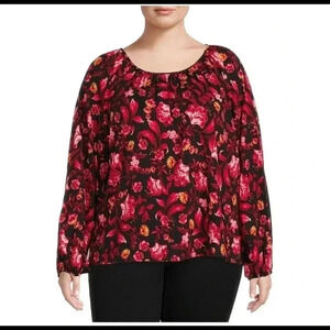 Women's Plus Size Peasant Top from Terra & Sky NWT​​